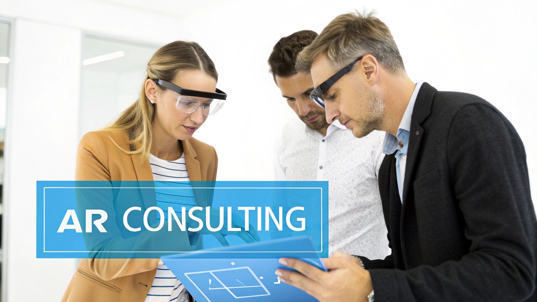 A person using augmented reality on a tablet to view a digital overlay of an industrial machine.