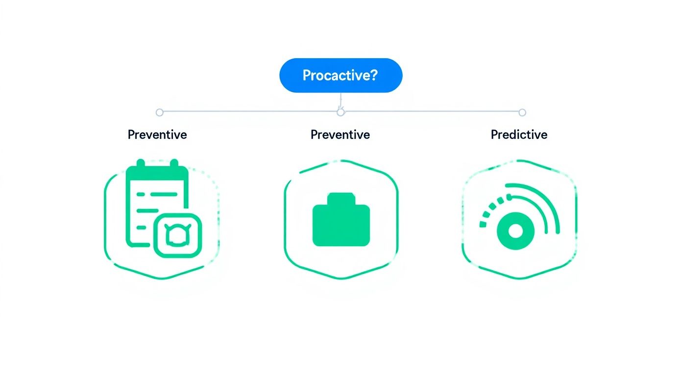 Infographic about preventive maintenance and predictive maintenance