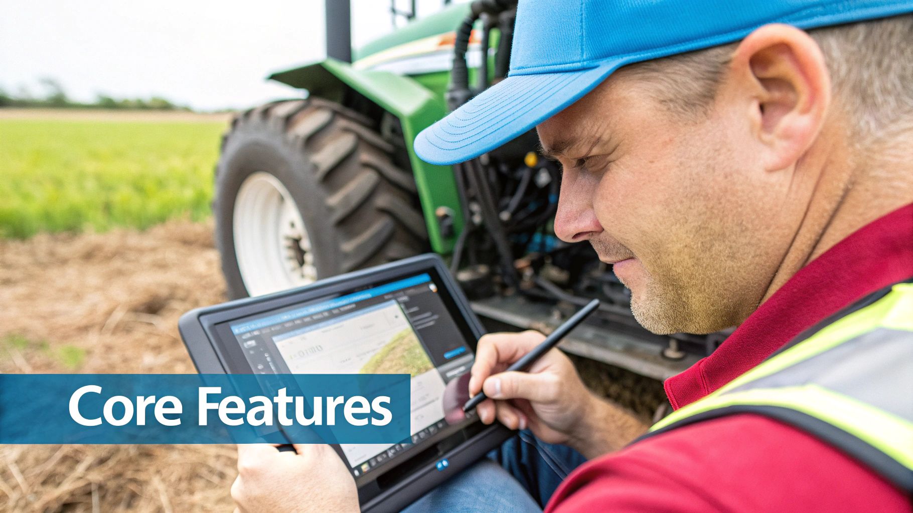 A maintenance worker using an AR headset to inspect industrial equipment