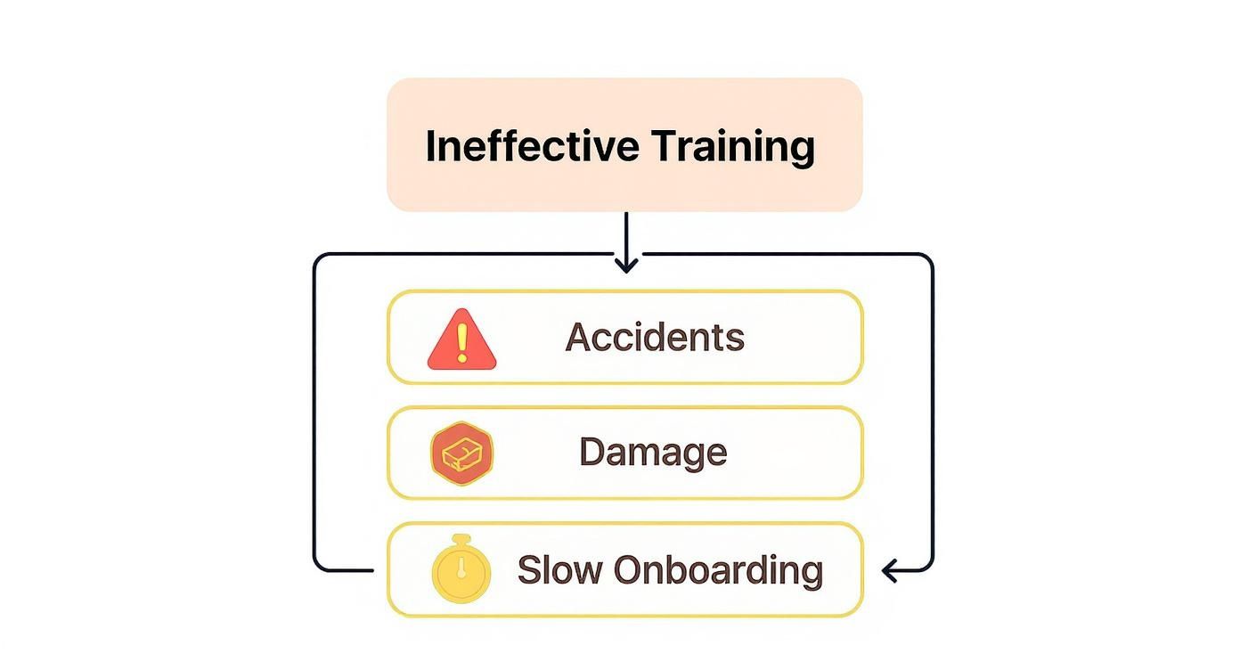 Infographic about forklift training systems