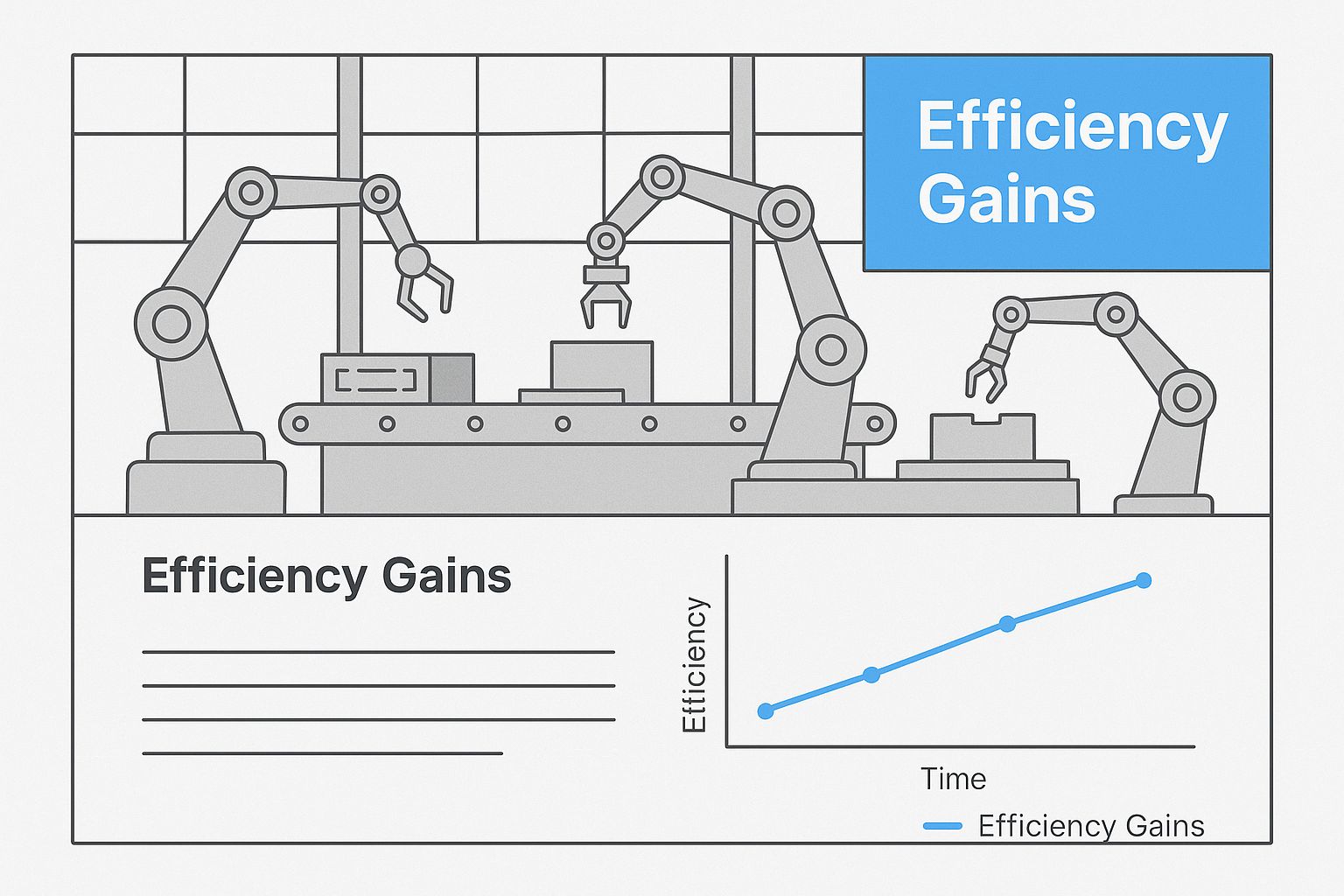 Infographic about automation in manufacturing process