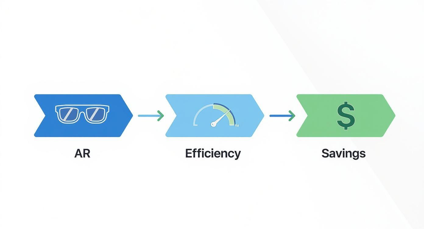 Infographic about industry 4.0 augmented reality