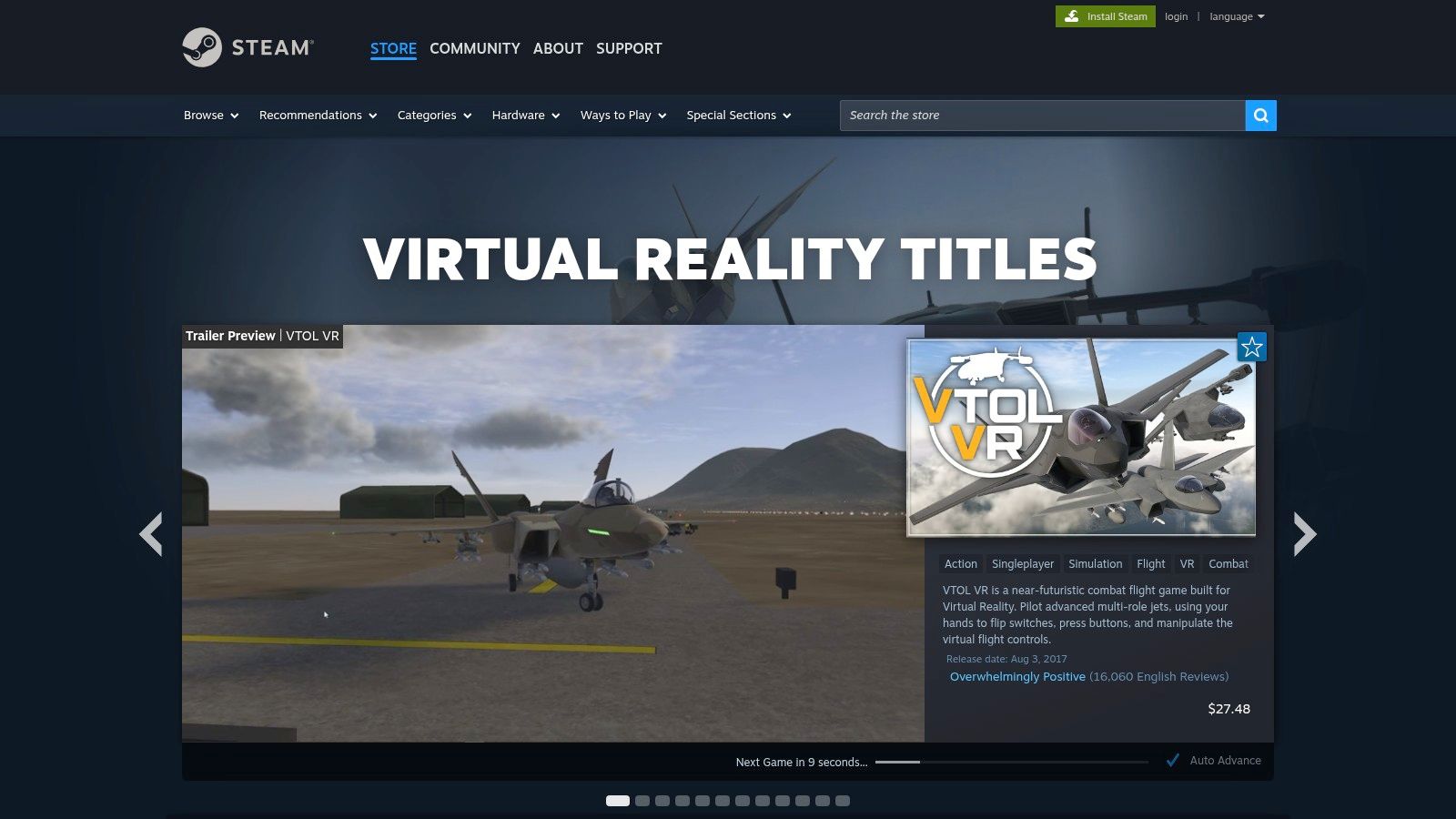 Steam (SteamVR education apps on PC)