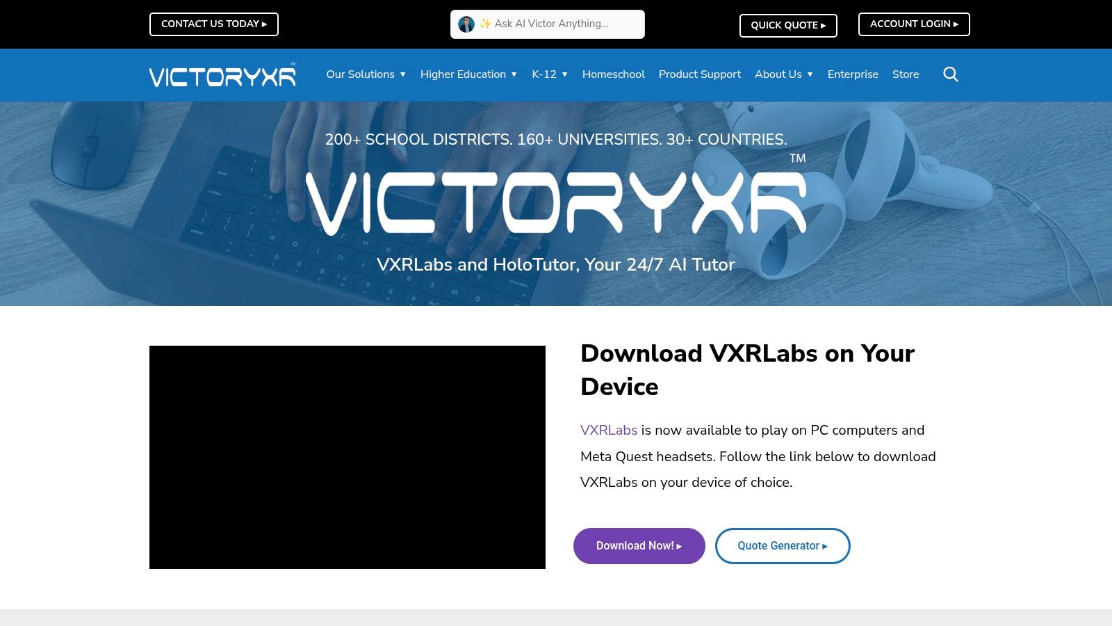 VictoryXR (XR labs, digital twin campuses, and education content)