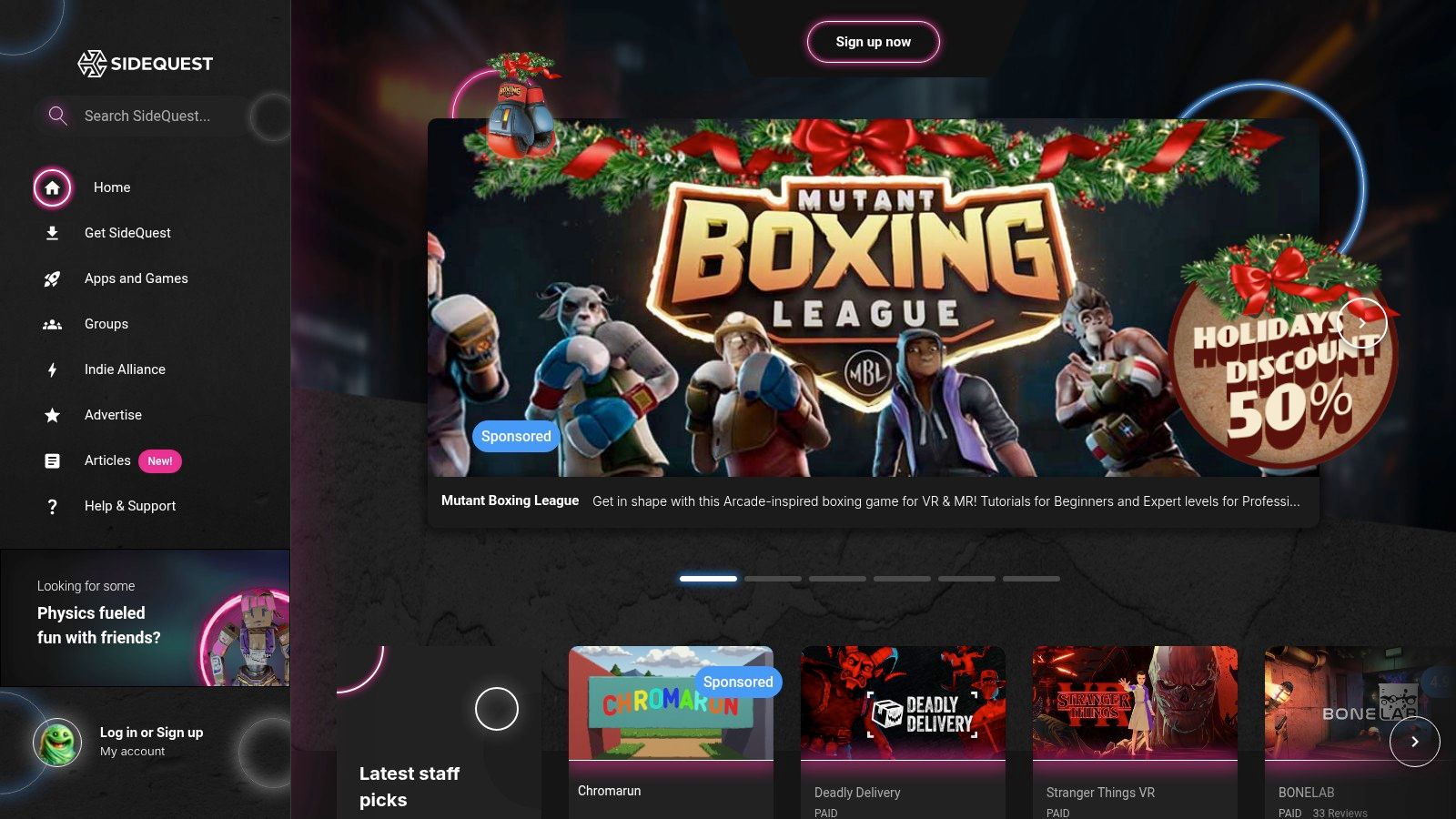 SideQuest (App Lab and indie Quest content discovery)