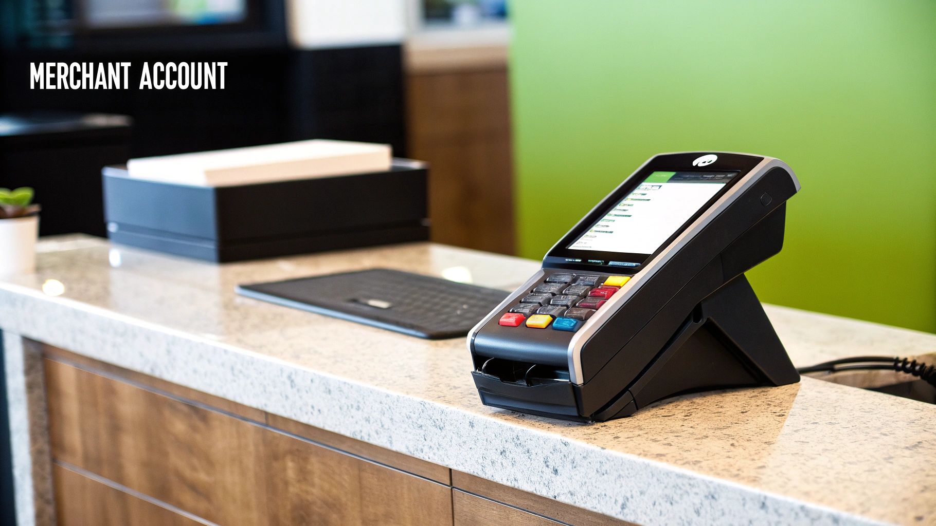A person holding a credit card in front of a laptop displaying an online store checkout page