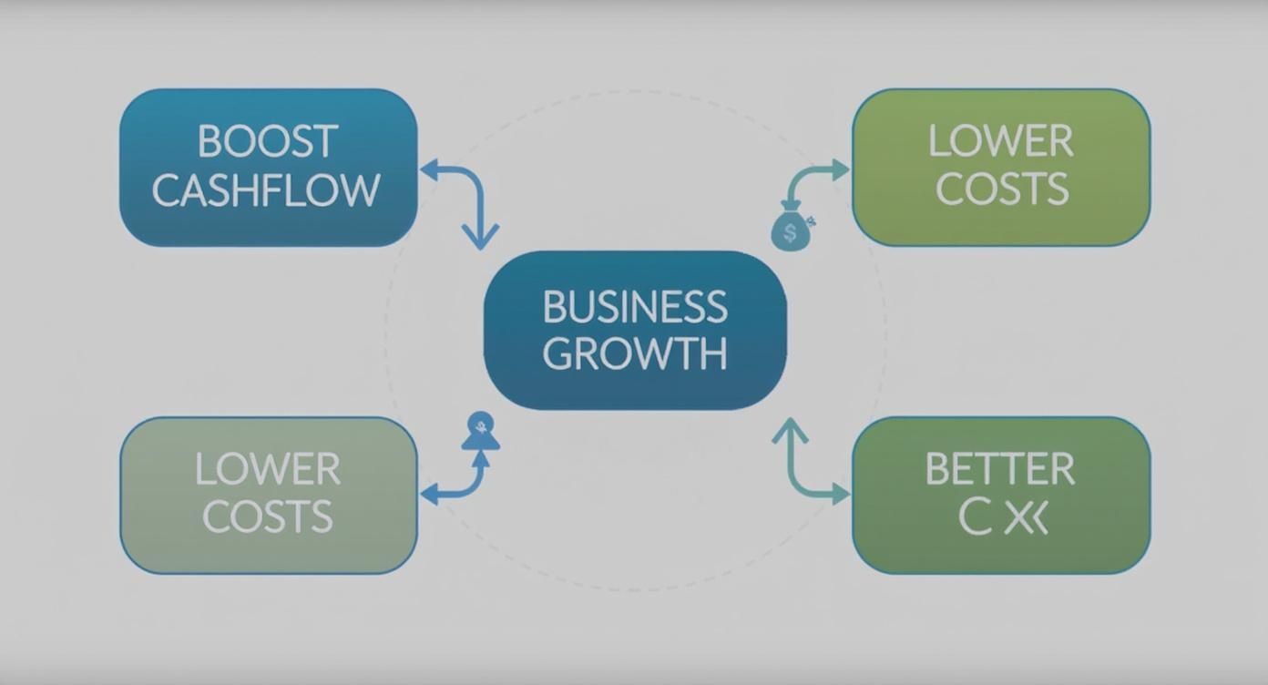 Infographic about digital payment solutions for businesses