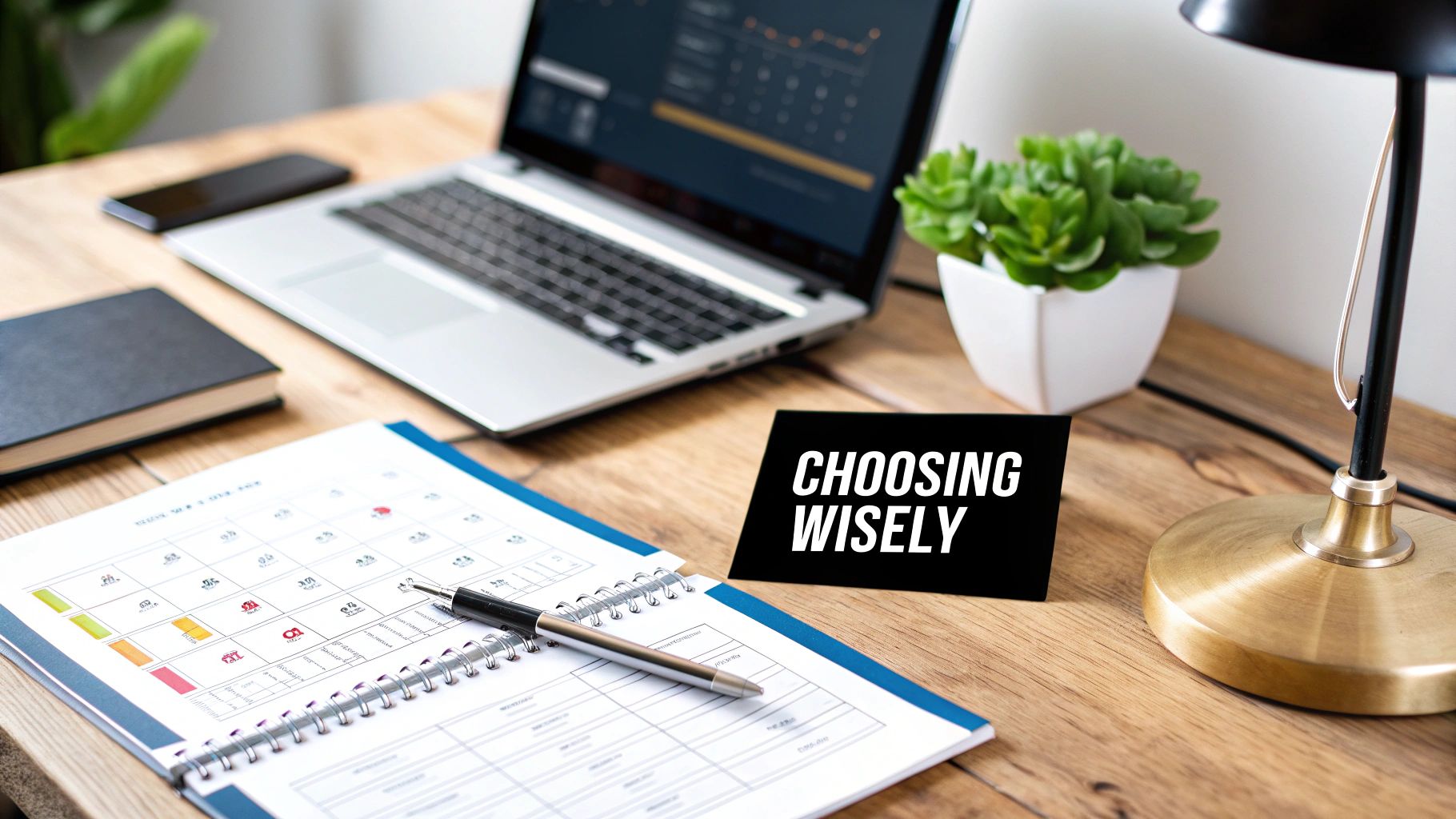 A team of professionals collaborating around a table, evaluating charts and data on a screen, representing the careful selection of a consulting partner.