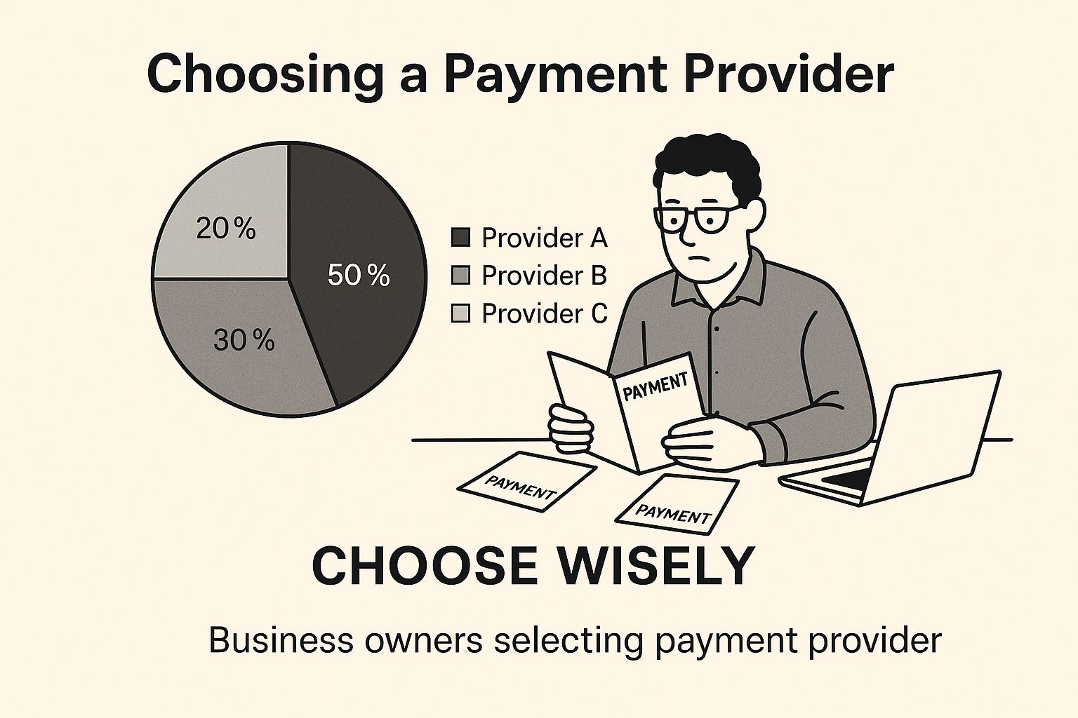 Infographic about how to set up online payments
