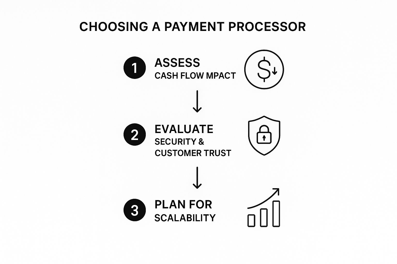 Infographic about best payment processors for small business