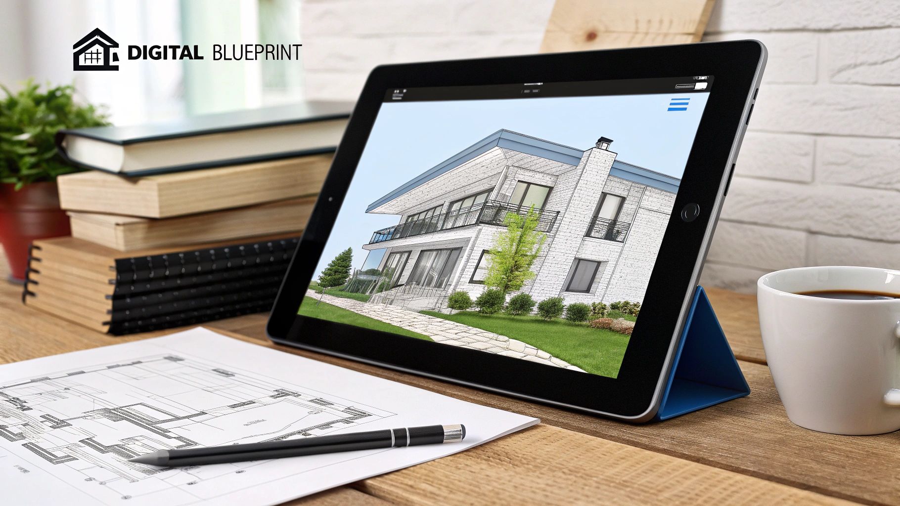An architect reviewing digital blueprints for a complex structure, symbolizing strategic planning in blockchain development.