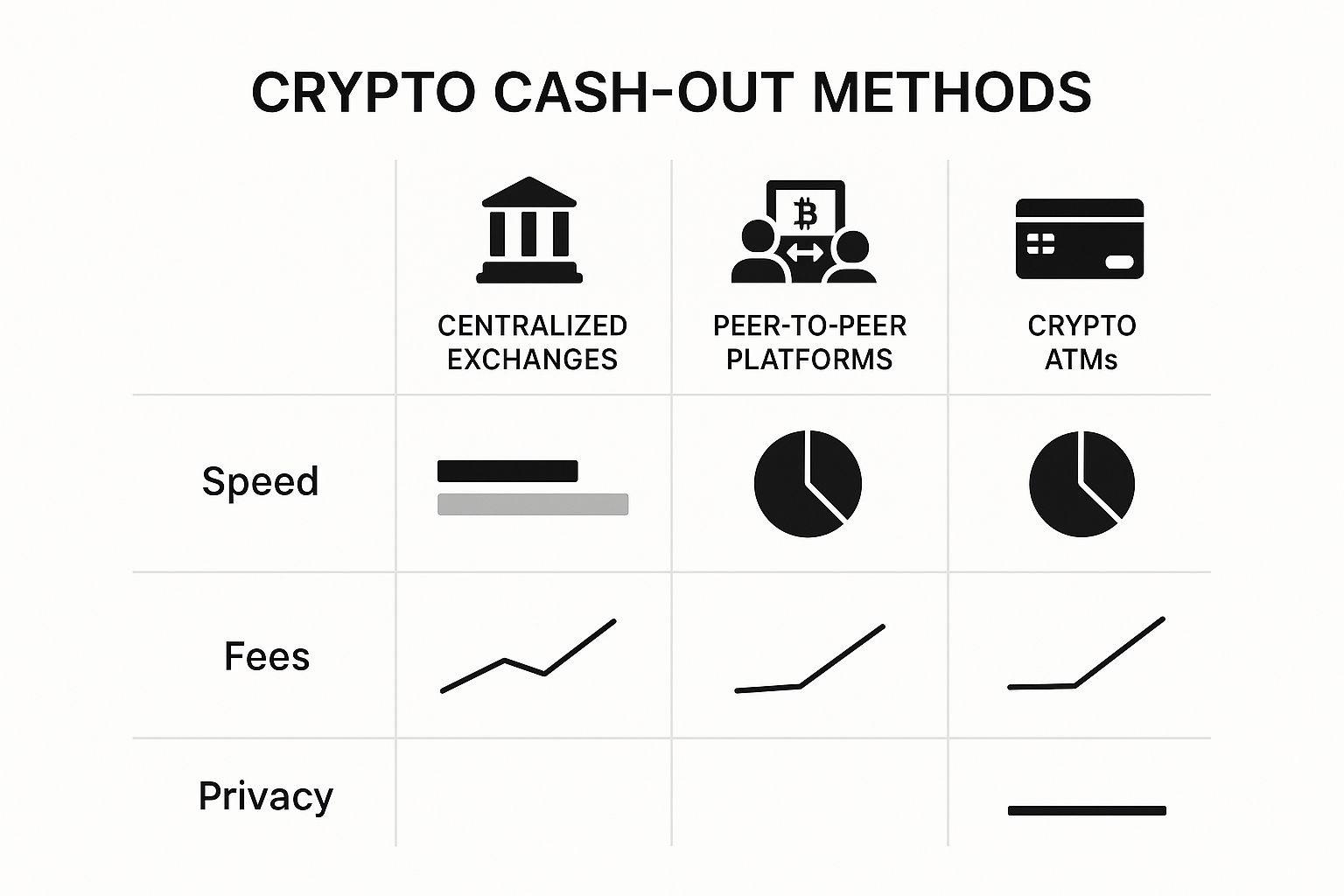 Infographic about how do you cash out crypto currency