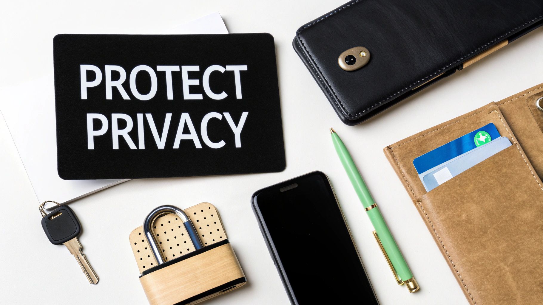 A stylized image showing a lock and shield protecting a Bitcoin symbol, representing privacy measures