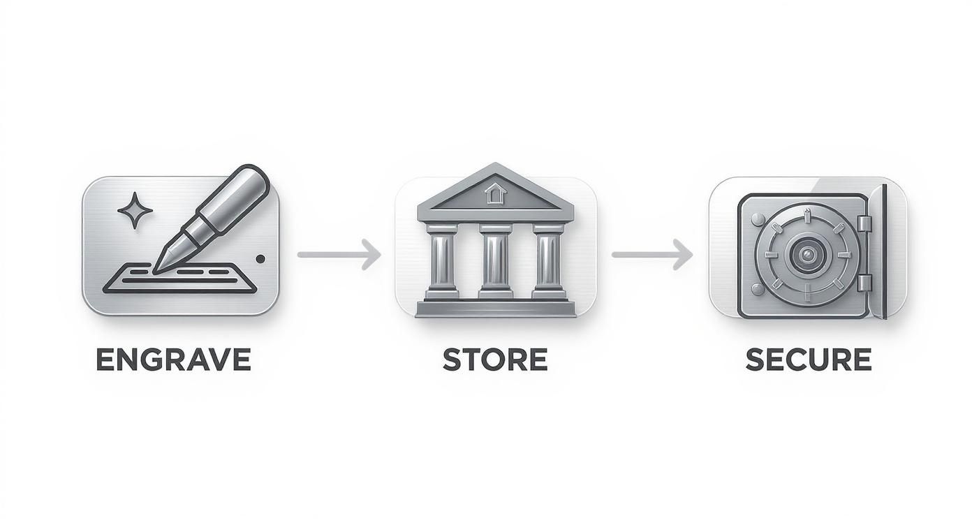 Infographic about seed phrase security