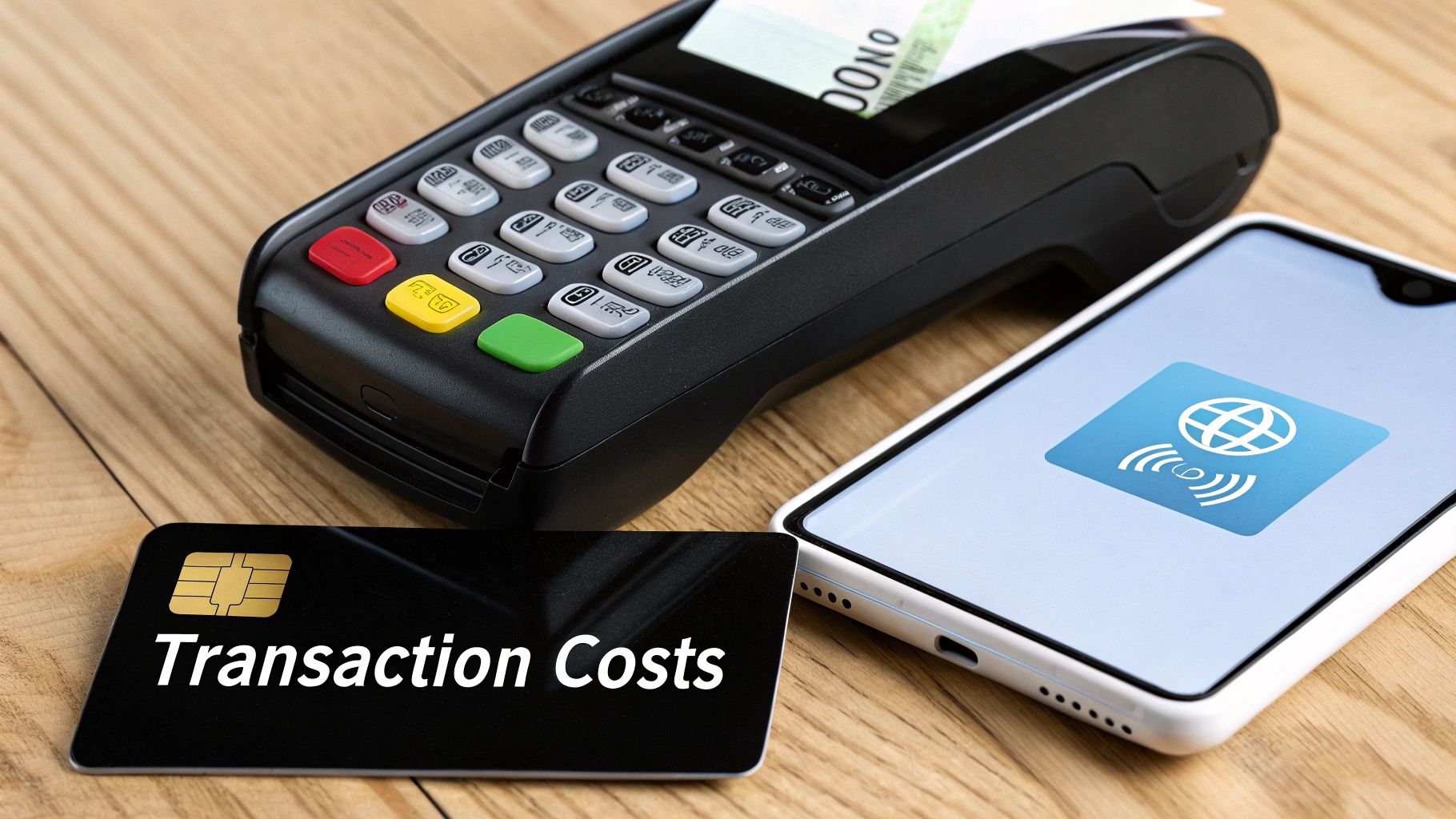 A merchant considering different payment options at their point of sale.