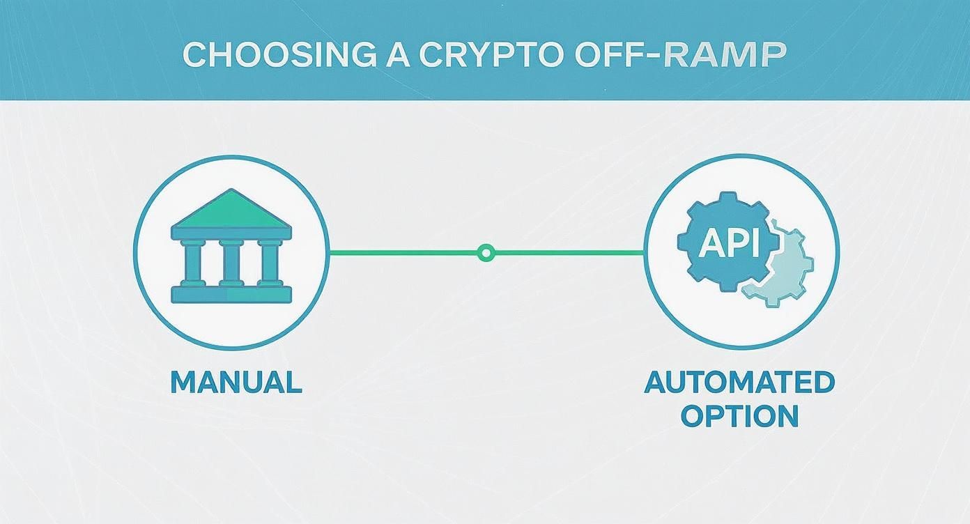 Infographic about crypto to bank