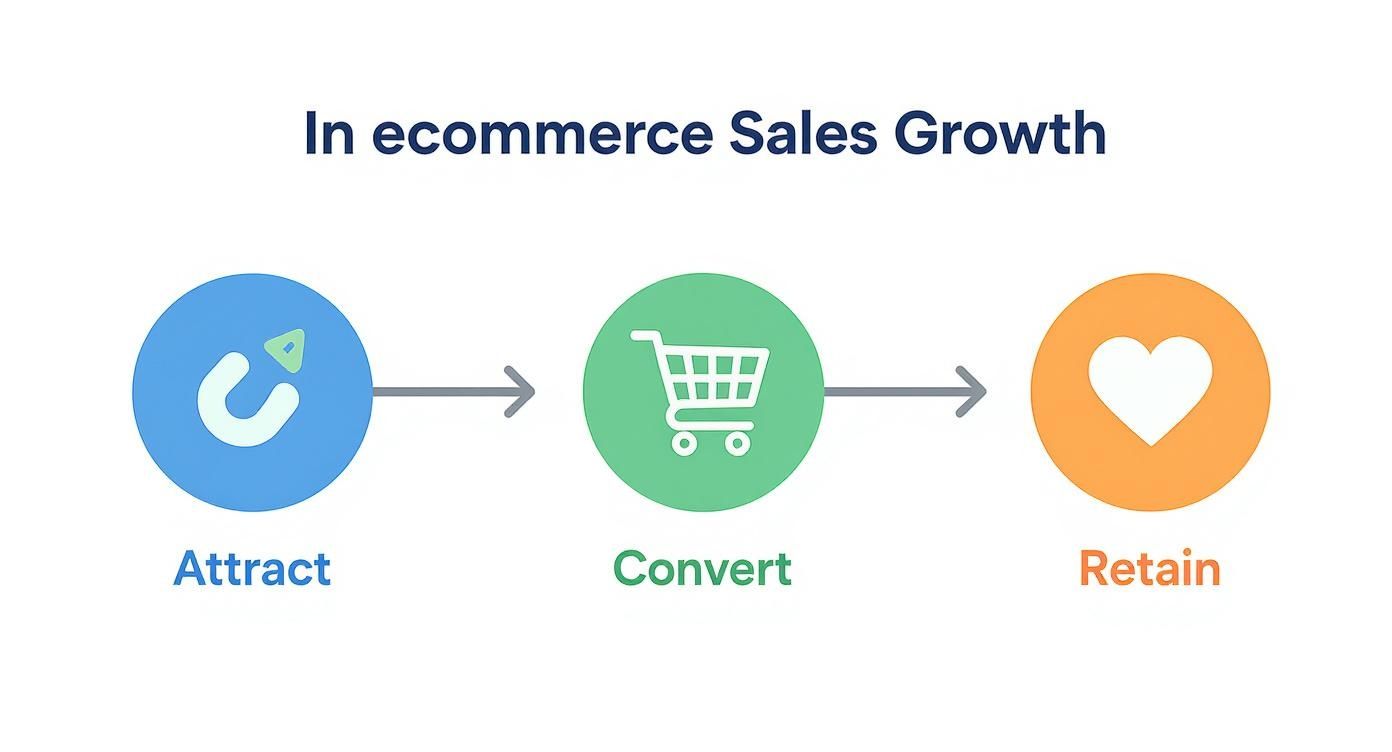 Infographic about how to increase ecommerce sales