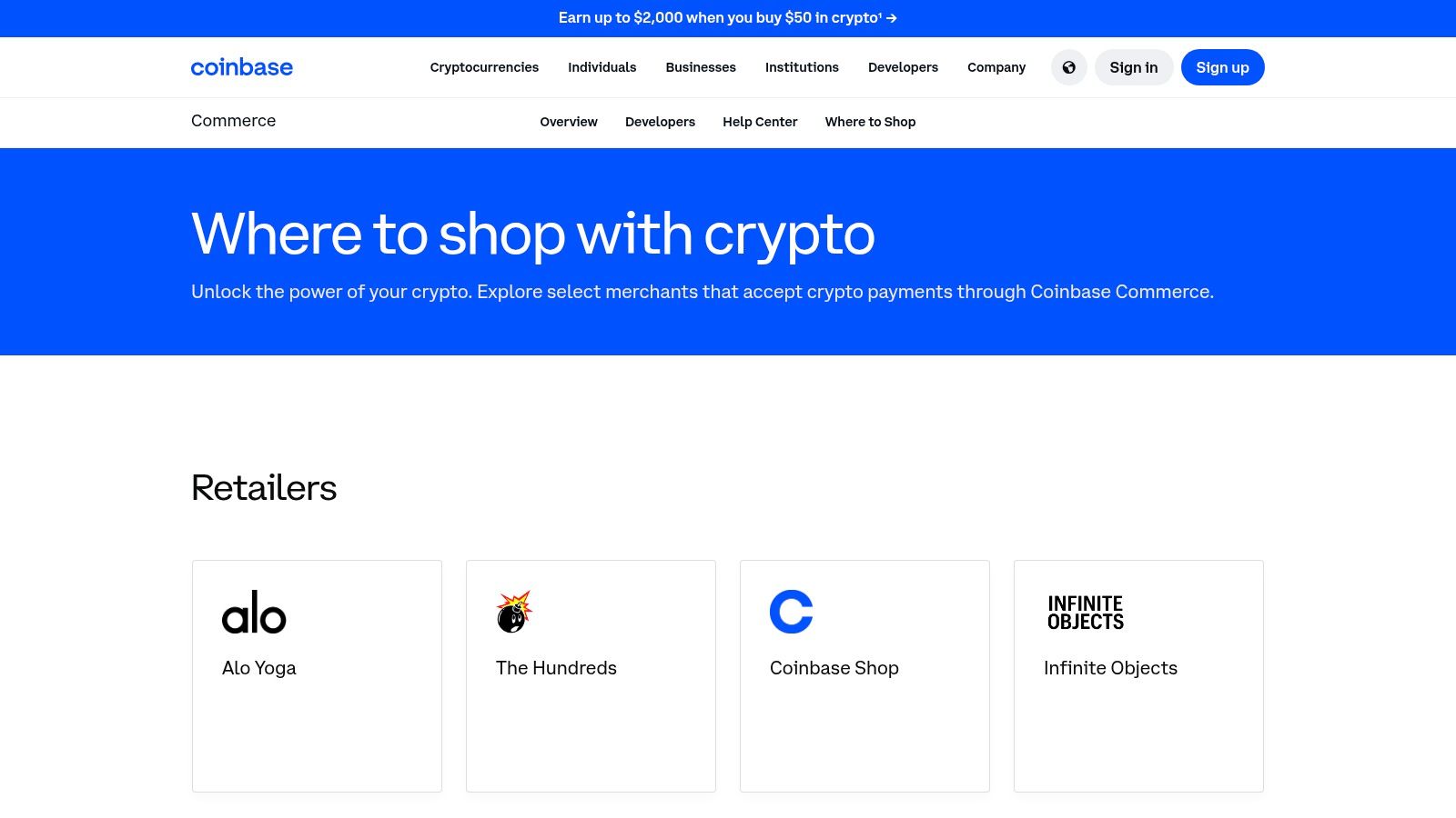 Coinbase Commerce – Where to shop with your crypto