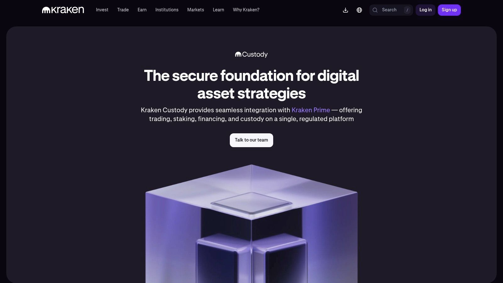 Kraken Custody (via Kraken Financial, Wyoming SPDI)