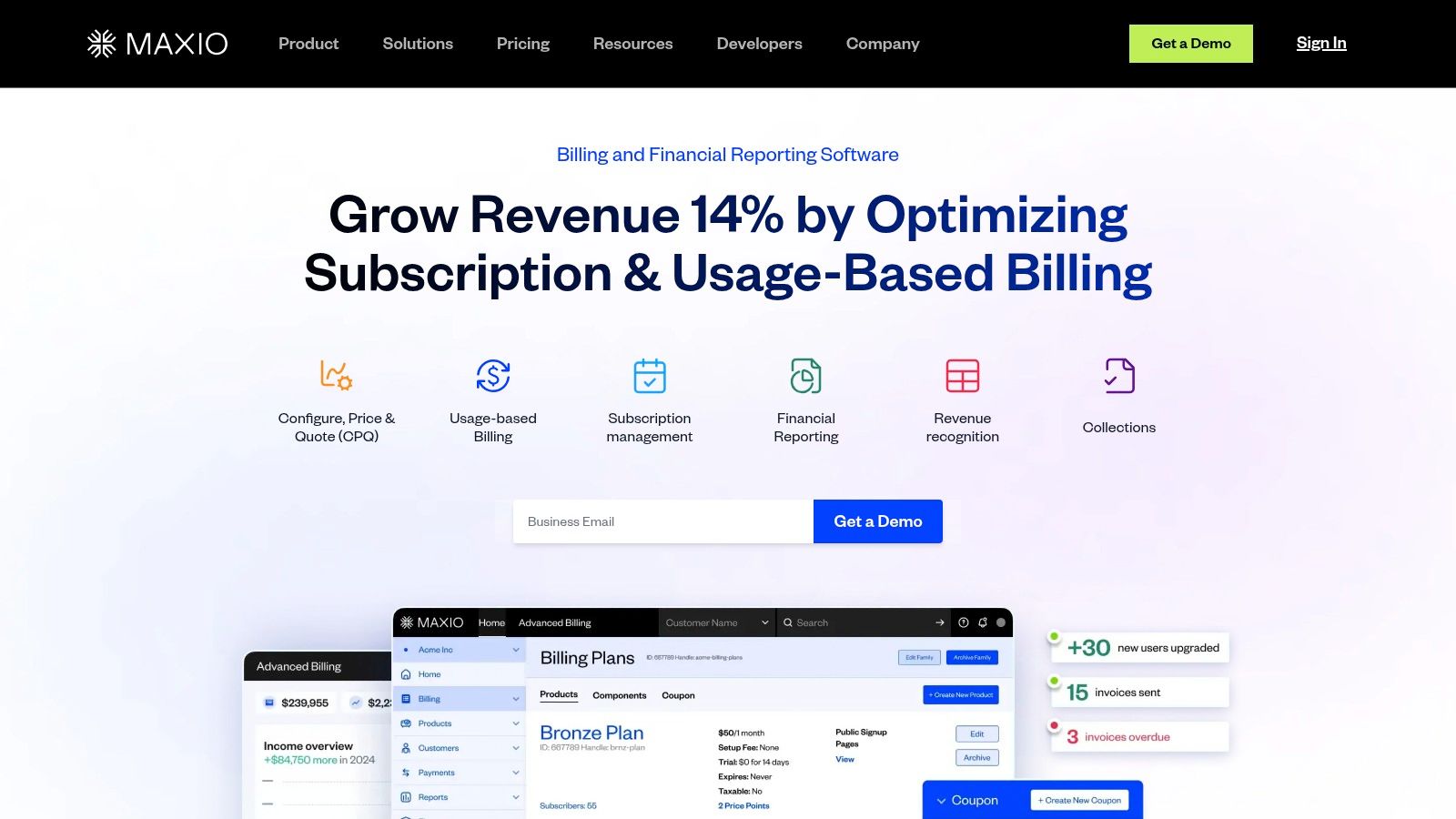 Maxio (formerly Chargify + SaaSOptics)