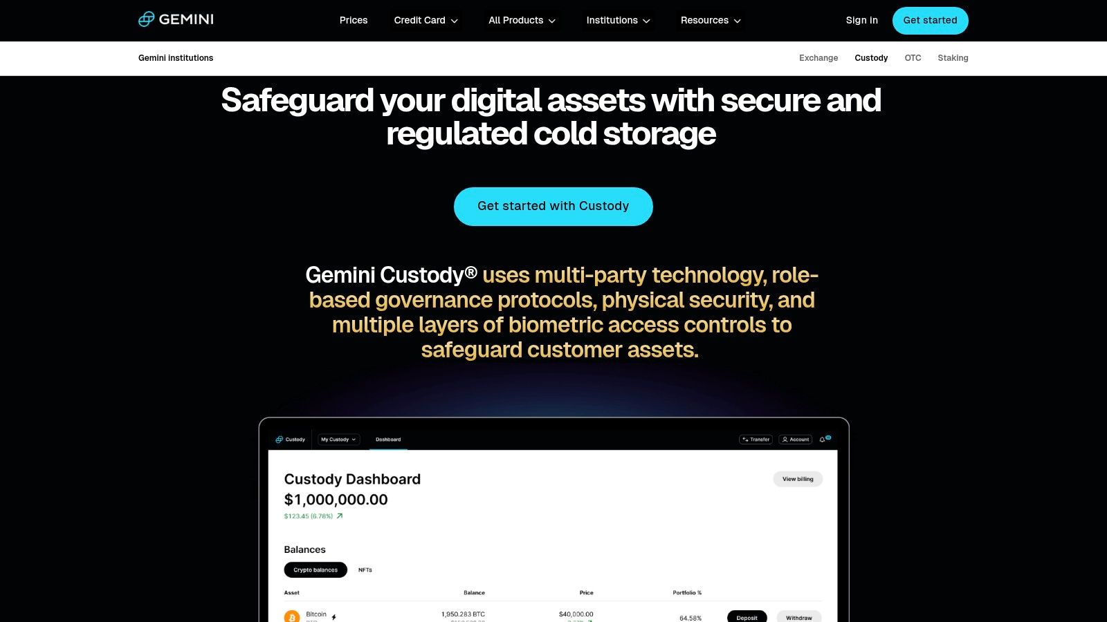 Gemini Custody (Gemini Trust Company, LLC)