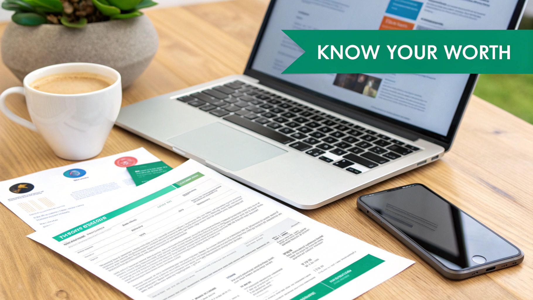 A person typing on a laptop with a focused expression, representing an influencer working on their rate card