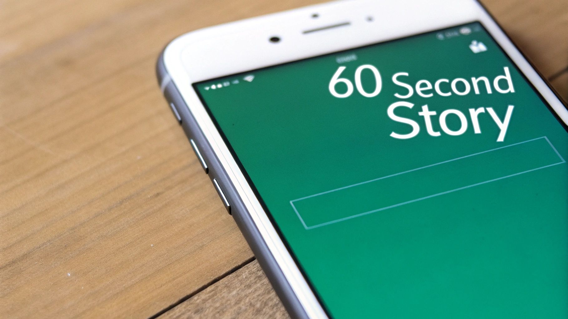 A smartphone displaying an Instagram story, highlighting the new 60-second limit.