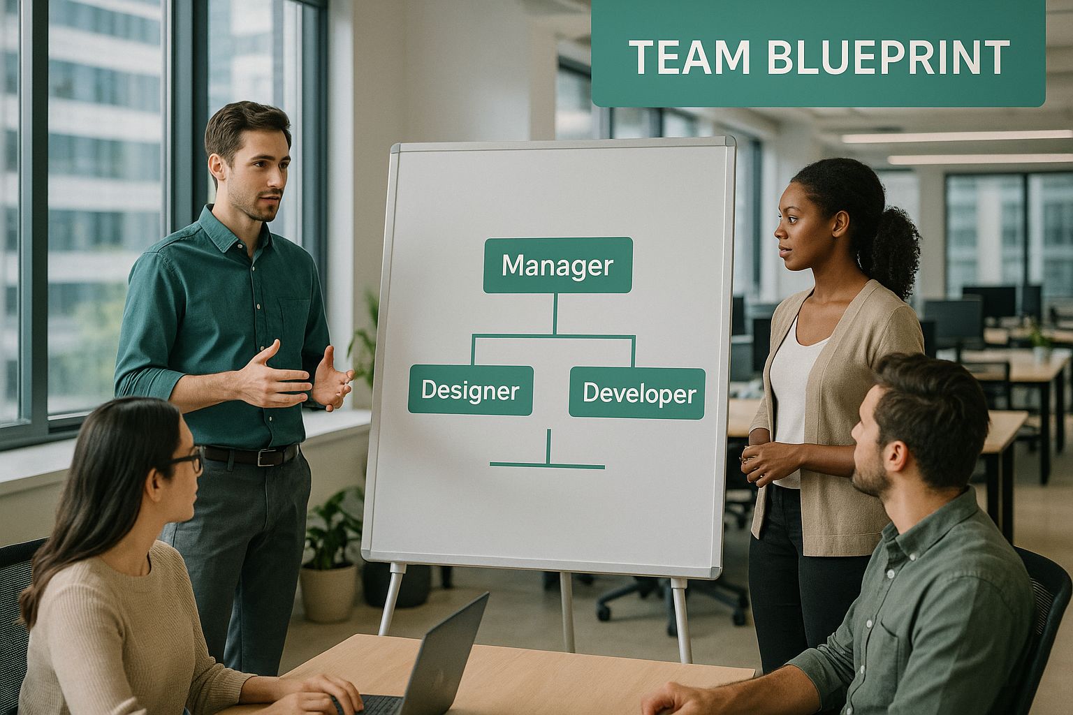 Infographic about social media team management