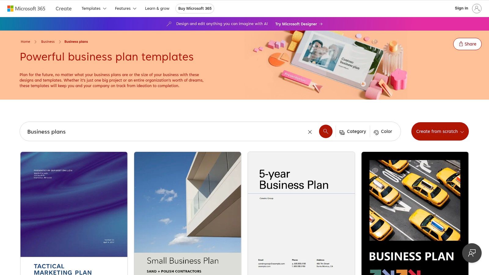 Microsoft Create/Word Templates
