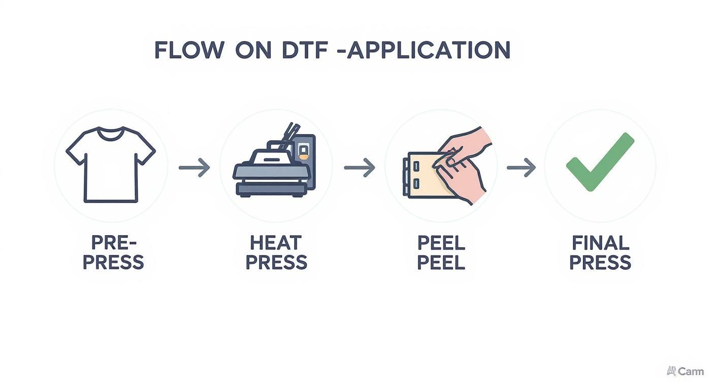 Infographic about dtf ready to press transfers