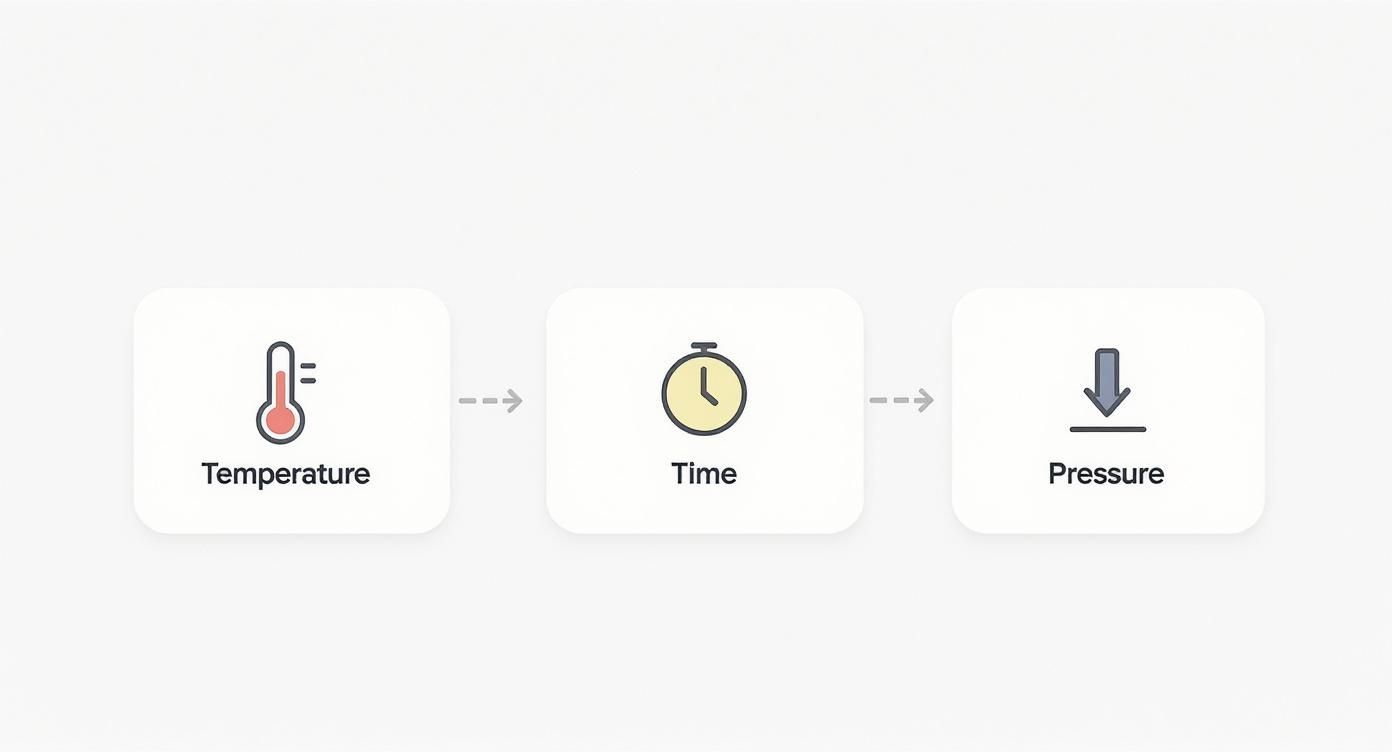 Infographic about how to use heat press machine