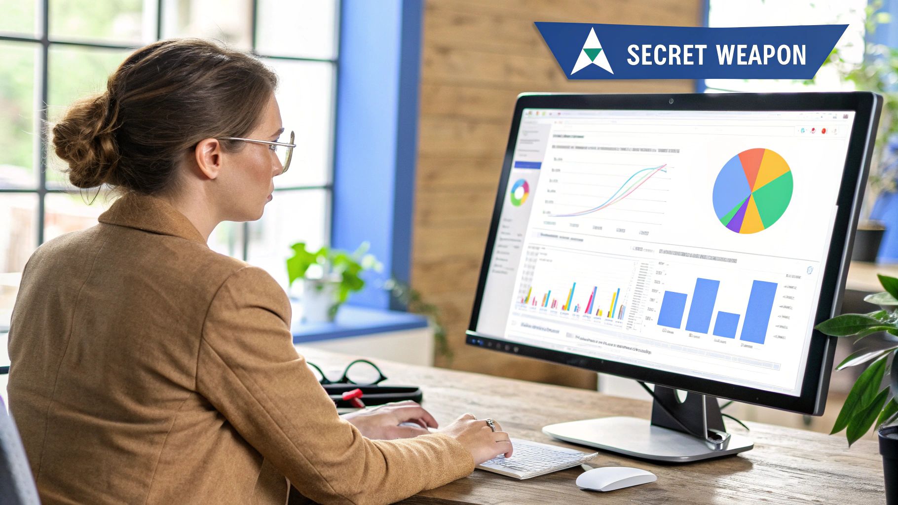 A digital dashboard showing key performance indicators for an ad campaign, highlighting the importance of Quality Score.