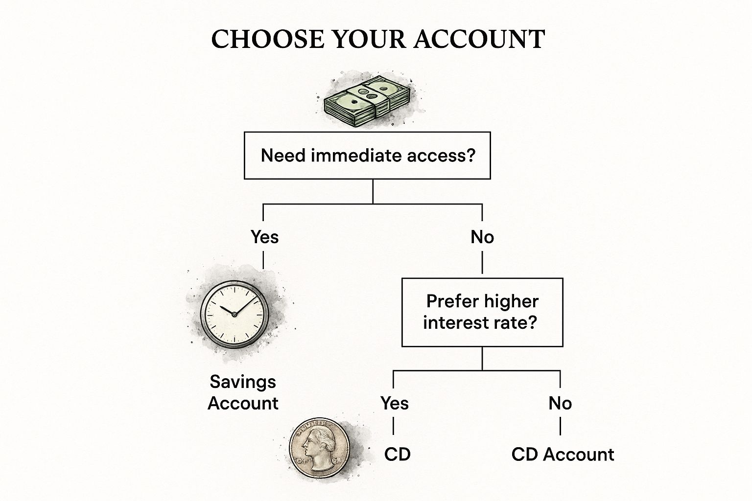 Infographic about cd vs savings account