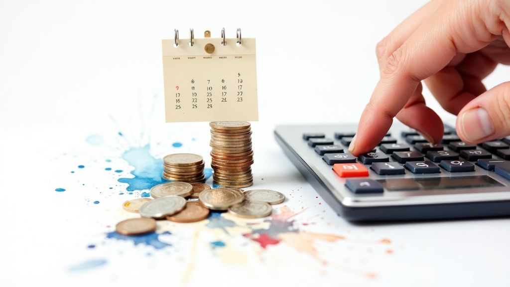A person looking concerned at their bank statement, illustrating the real-world impact of CD penalties.