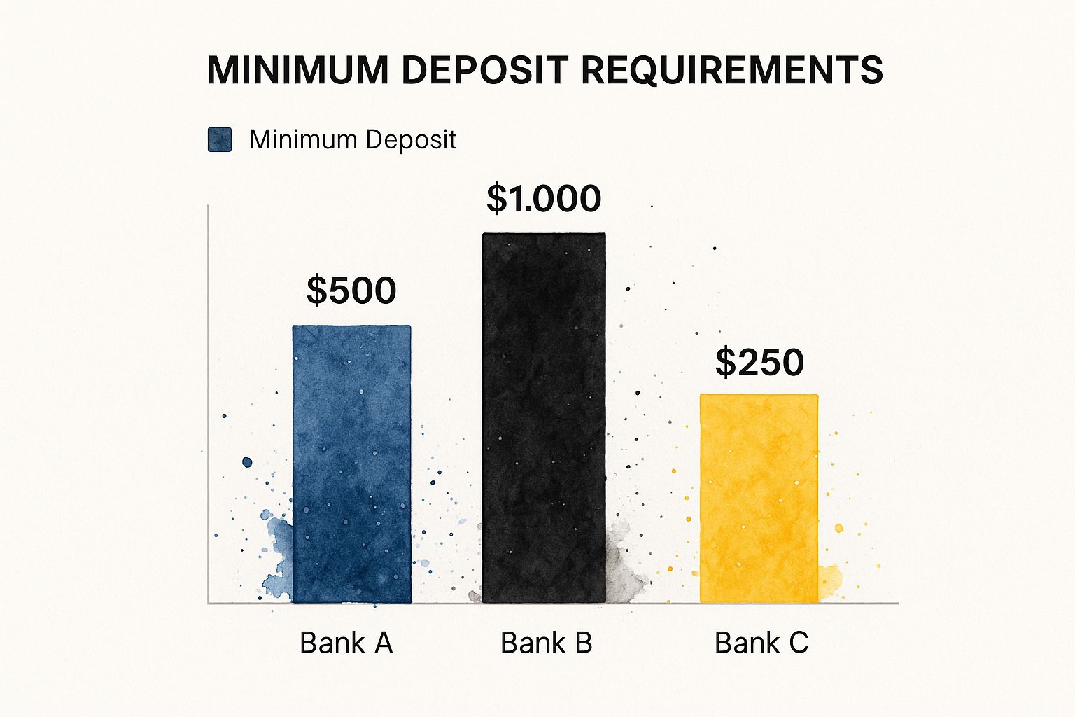 Infographic about minimum deposit for cd