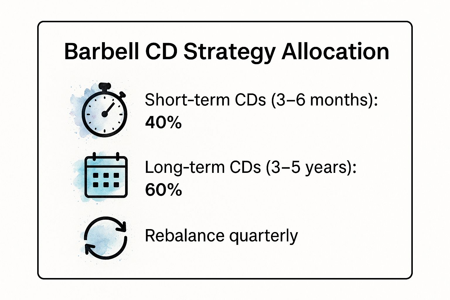 Infographic showing key data about Barbell CD Strategy