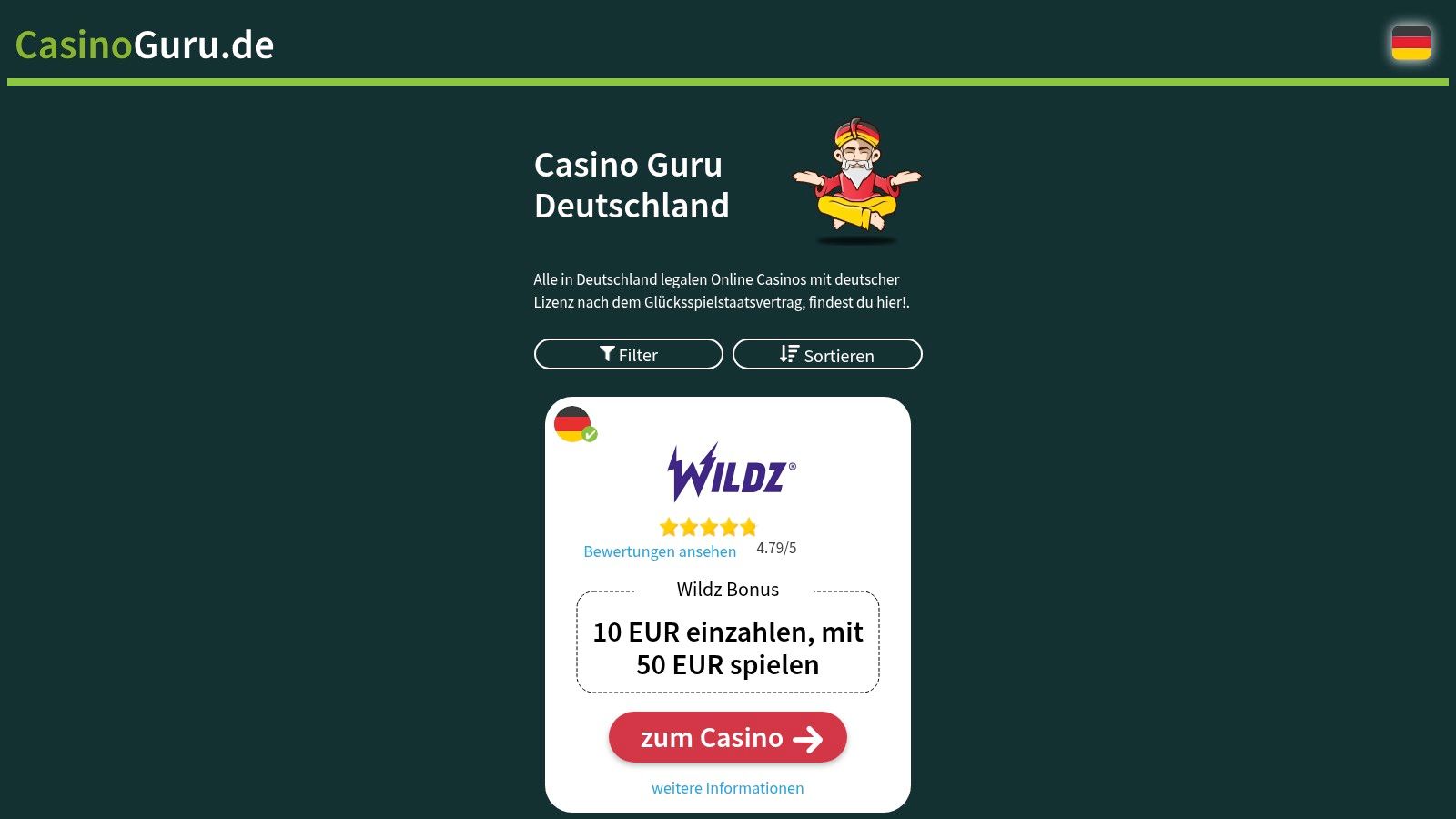 CasinoGuru Deutschland – „Casinos mit deutscher Lizenz“
