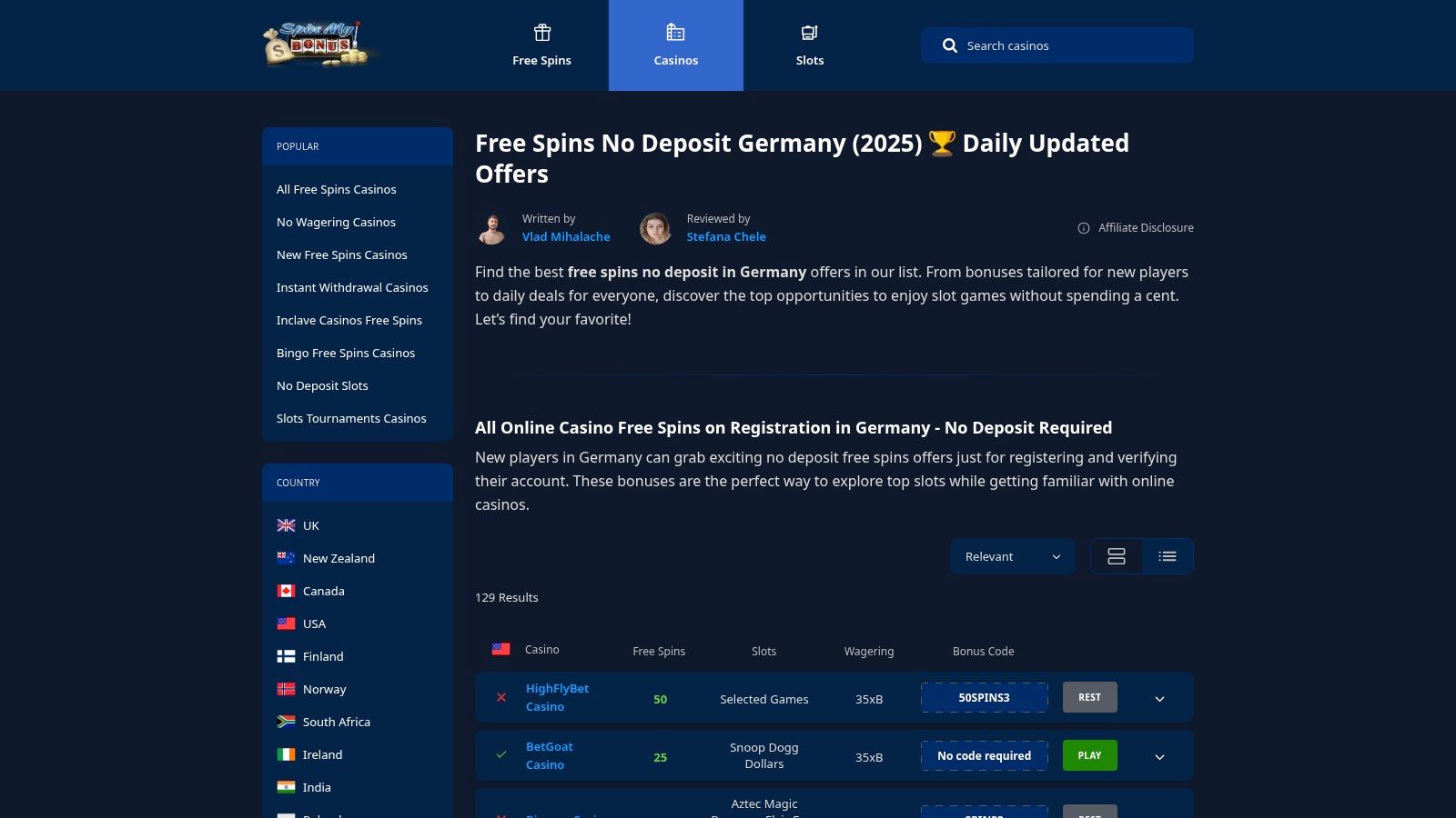 SpinMyBonus (DE-Sektion)