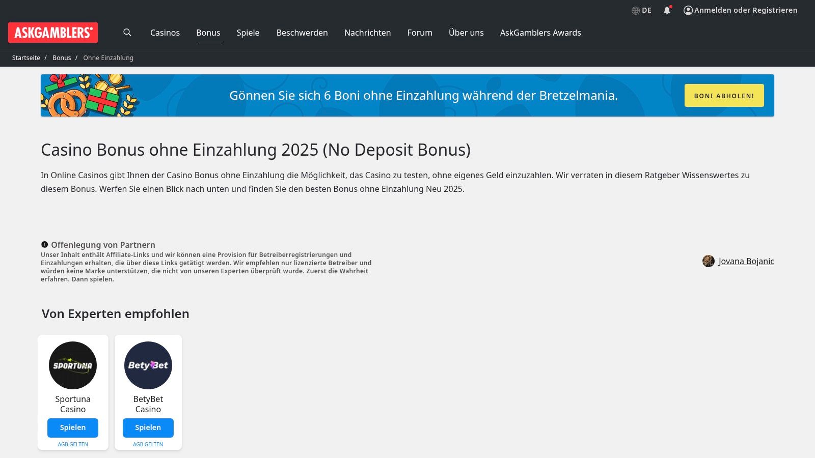 AskGamblers (deutsche Bonusübersichten)