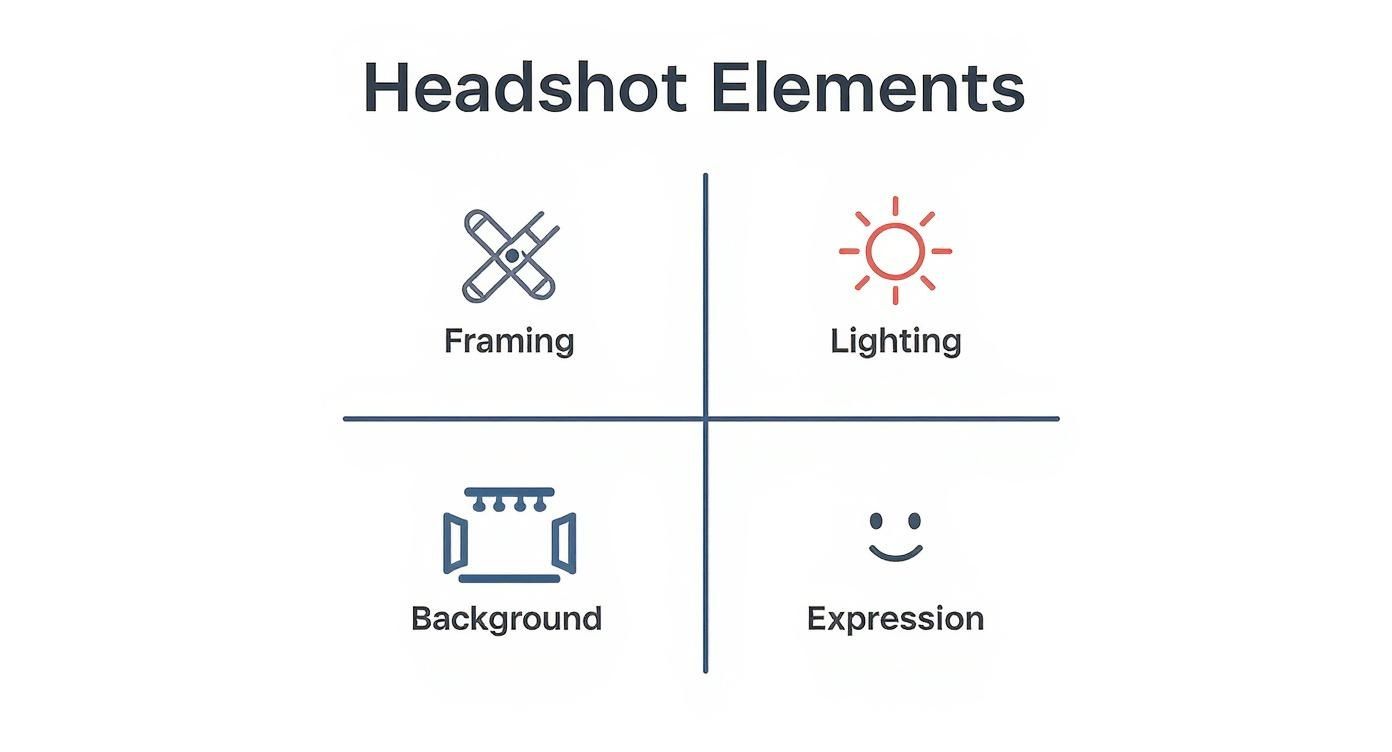 Infographic about what is headshot photo