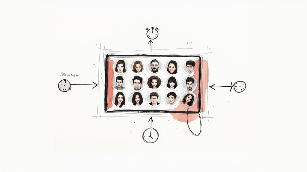 A group of diverse, professional AI generated headshots displayed together.