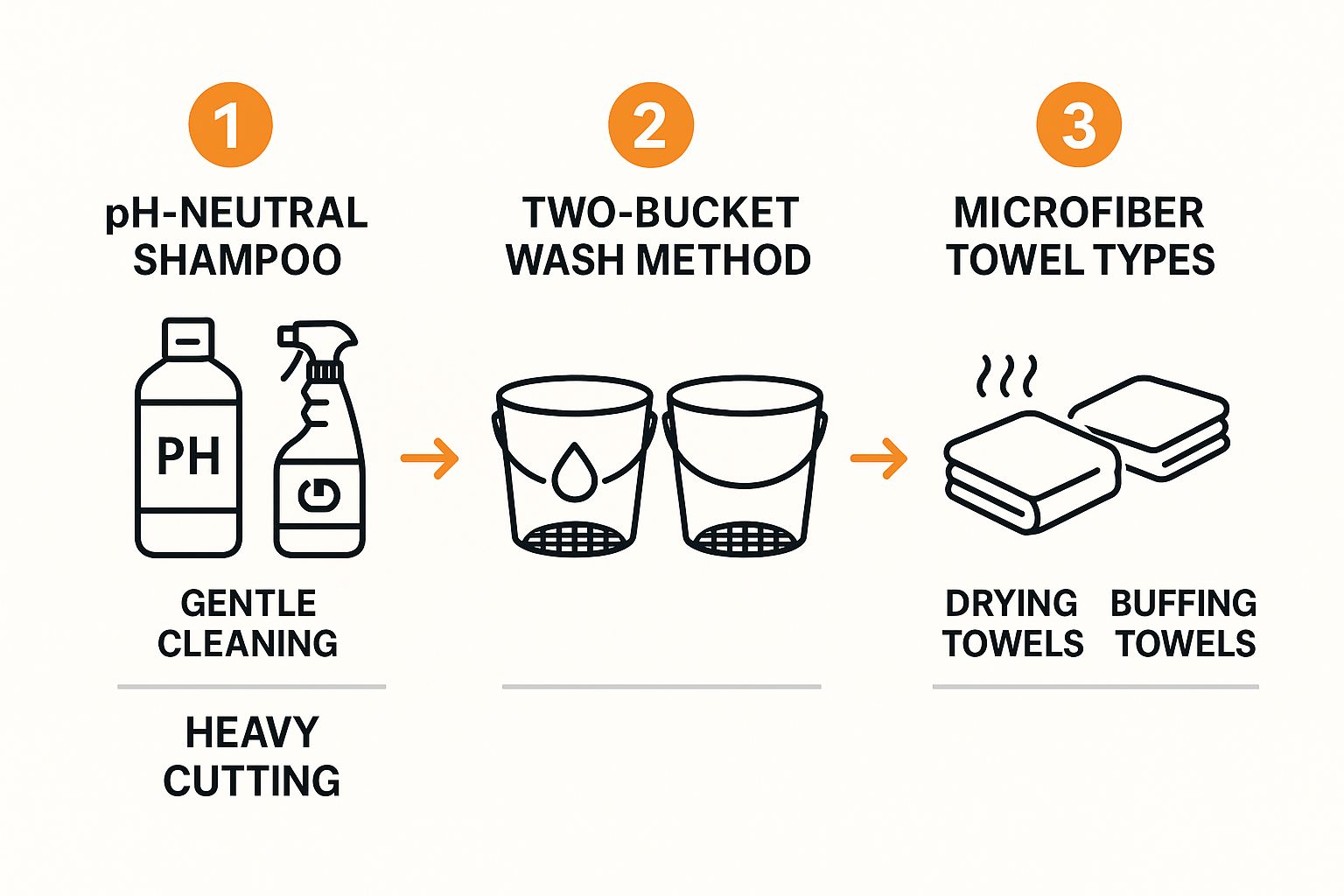 Infographic about car detail steps