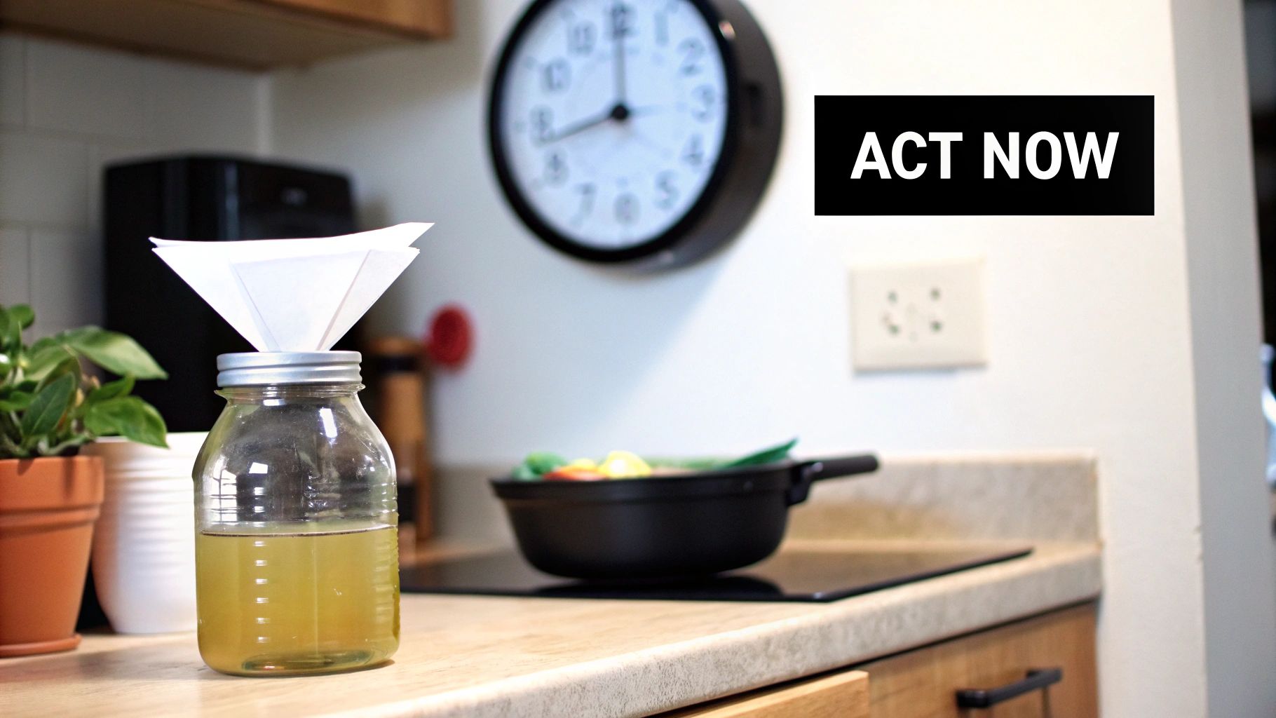 Close-up of a person cleaning a kitchen sink drain, a common fruit fly breeding ground.