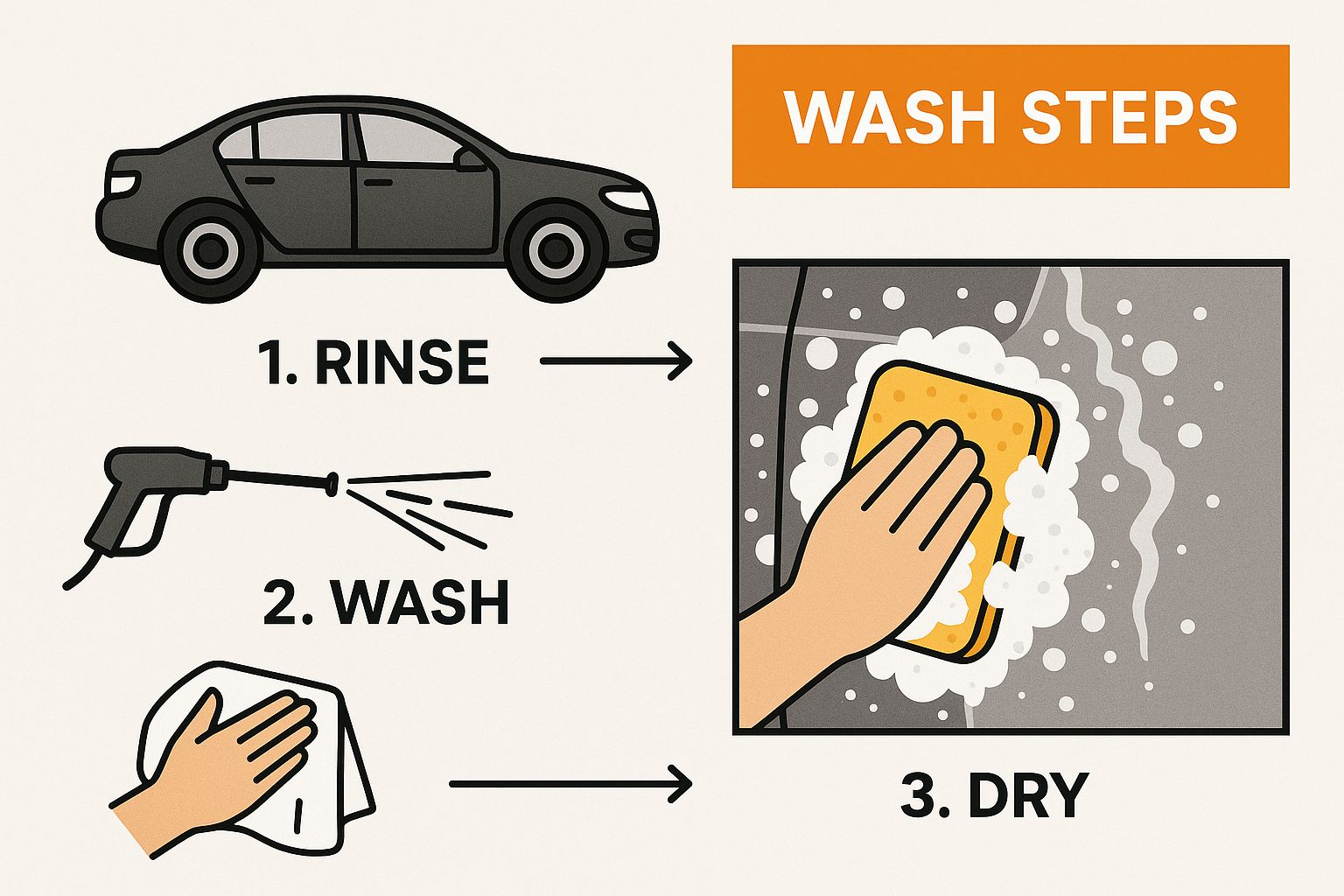 Infographic about car wash at home