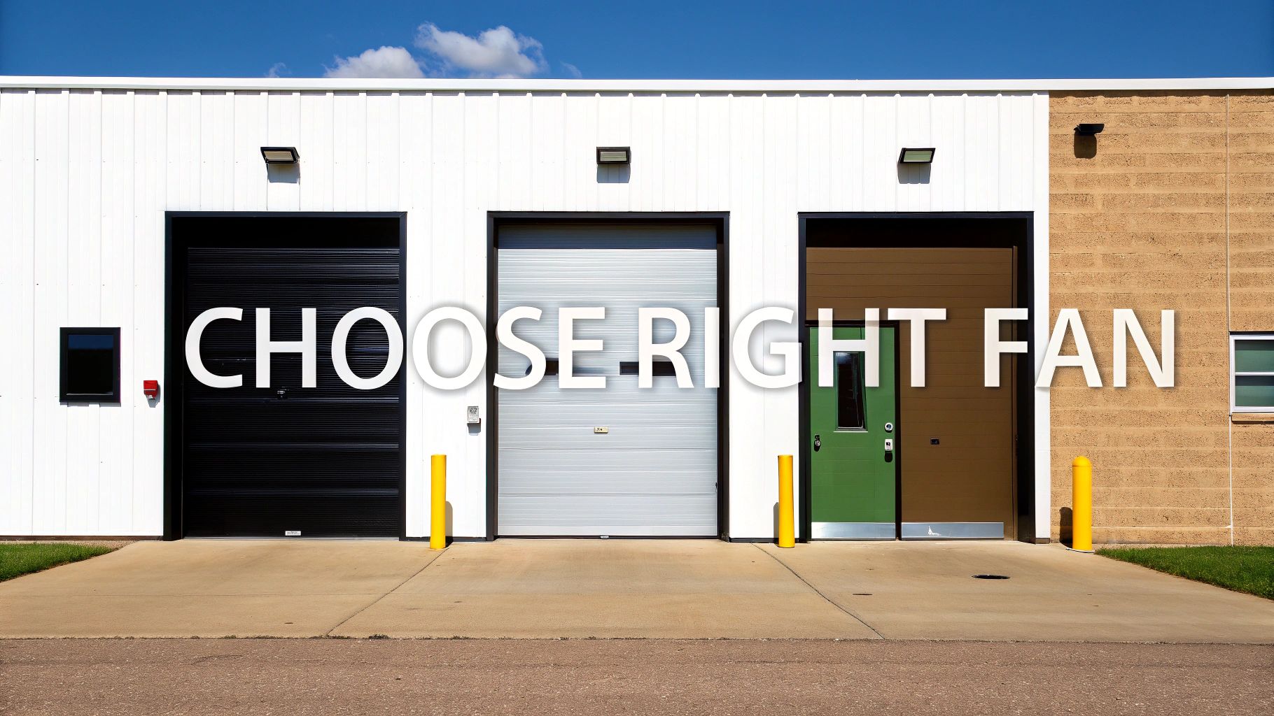 A sleek, white fly fan mounted above a glass residential doorway.