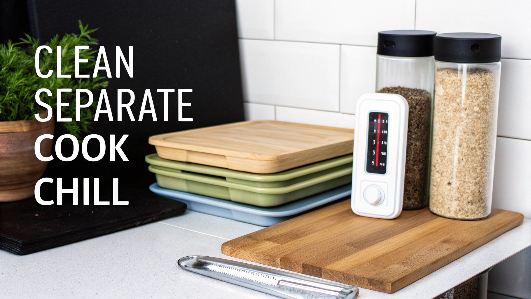 A clean kitchen sink with a person washing their hands thoroughly.