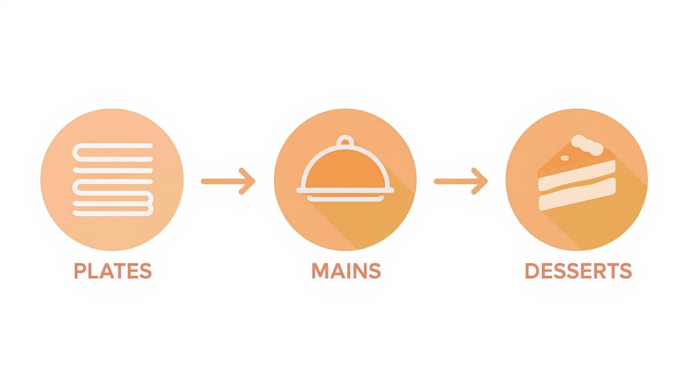Infographic about outdoor buffet table ideas