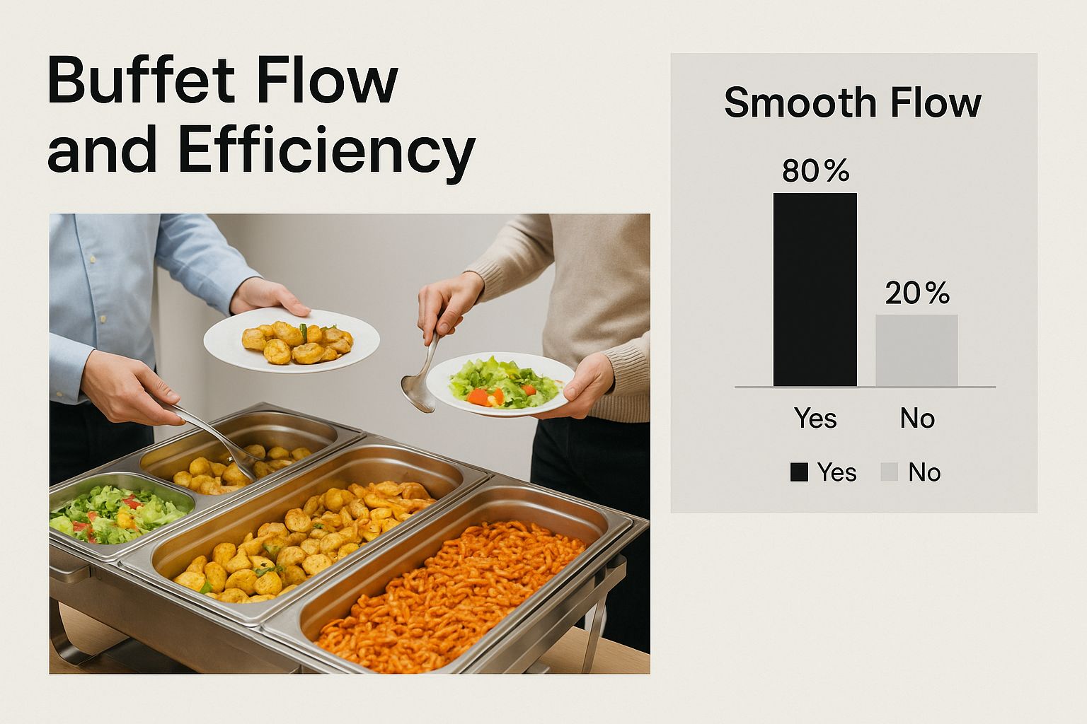 Infographic about how to set up buffet tables