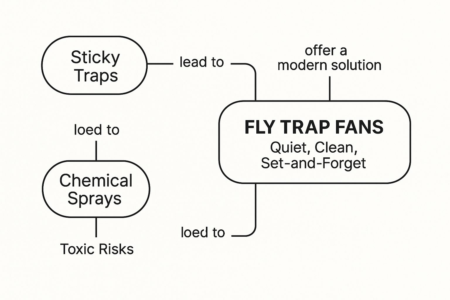 Infographic about fly trap fan