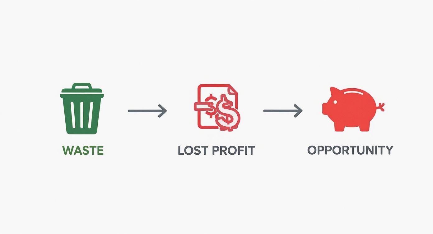 Infographic about reducing food waste in restaurants